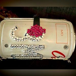 Harley Davidson California Crystal Jeweled License Plate Purse / Clutch 6"x4"